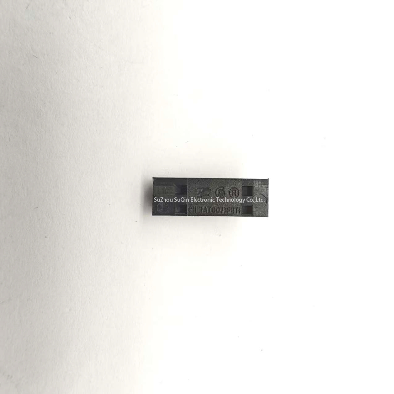 Mating interface of TE 104257-1 showing 2.54mm pitch socket openings and locking lance details.