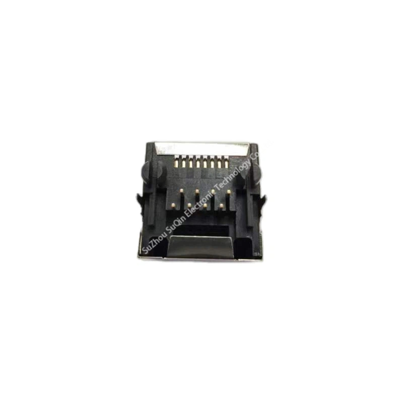 Side profile of Molex 0438600025 showing the 90-degree angle and metal EMI shielding fingers.