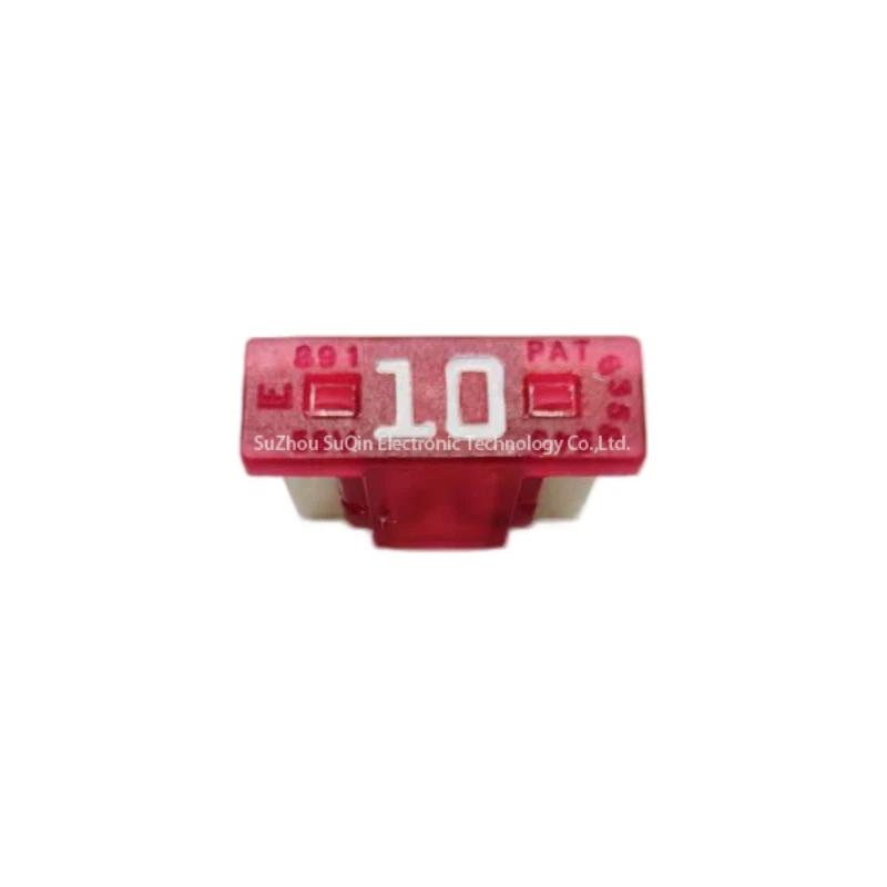 Rear view of 0891010.NXS highlighting the flush-mount low profile blade terminals.