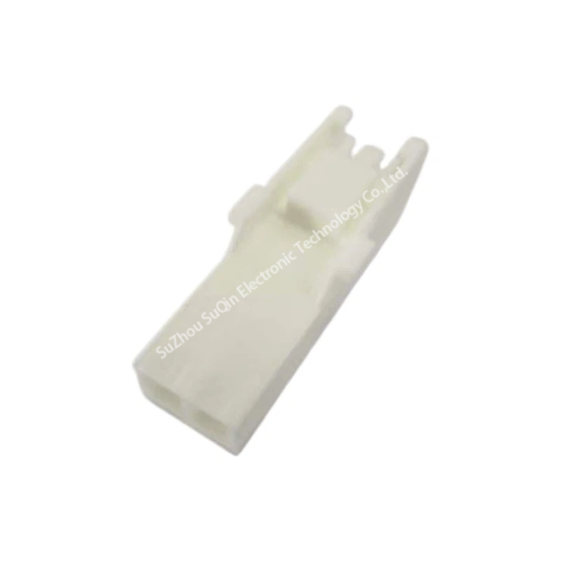 Perspective exterior view of the 1-176282-1 cap housing highlighting the locking latch mechanism and inline structure.
