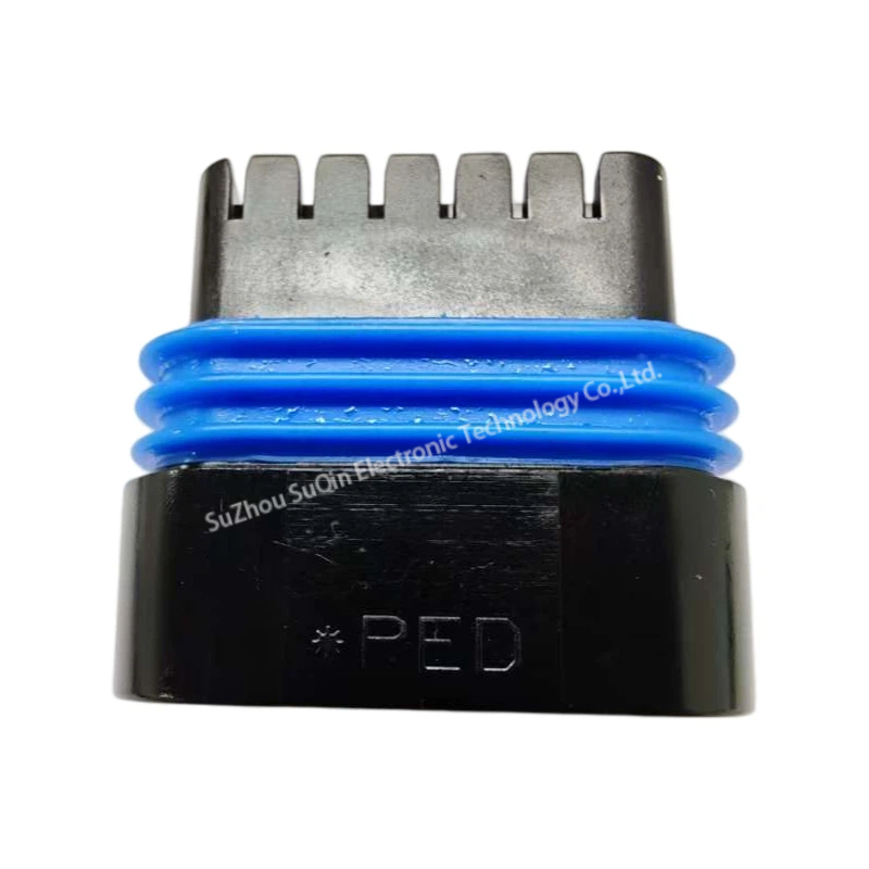 Rear wire entry view of 12162210 highlighting the blue silicone seal for waterproof protection.