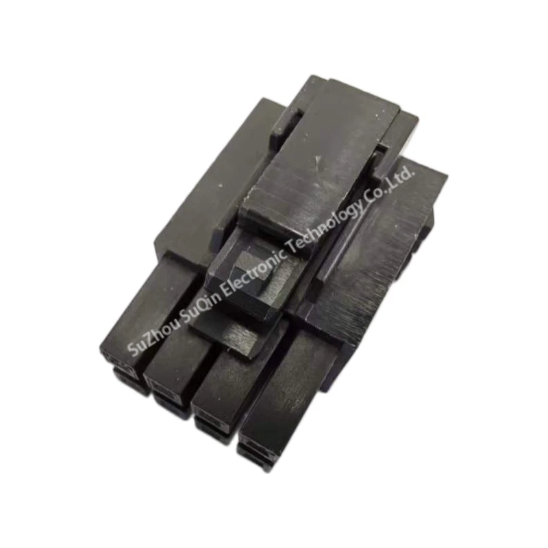 Perspective exterior view of the 172258-3108 housing highlighting the positive locking latch mechanism designed for secure wire-to-board mating.