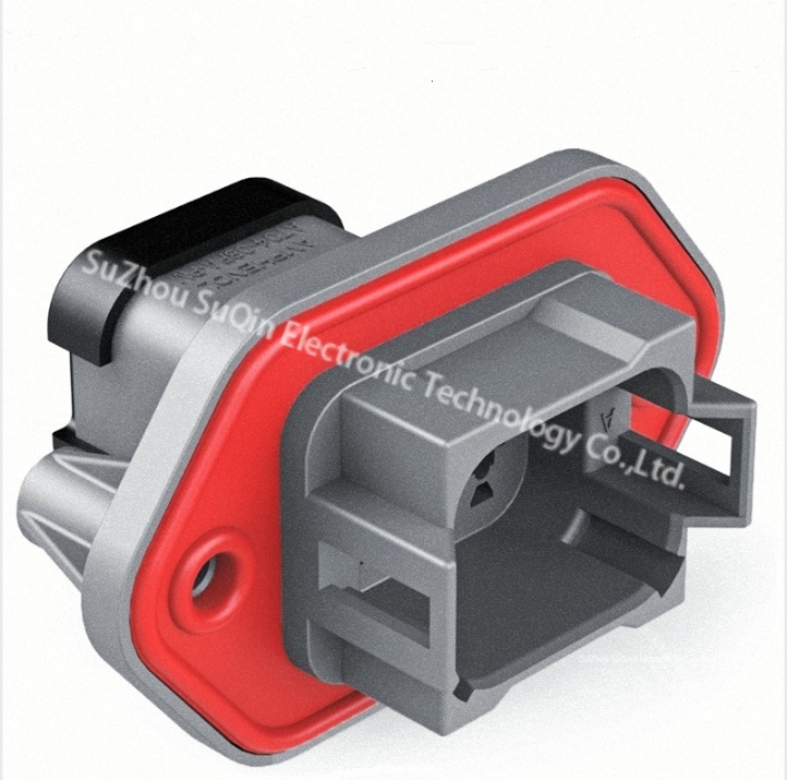 Amphenol AT04-08PA-PM14:8 Position Receptacle, Pin, Panel Mount, Self-Threading, RD01 Seal, Cap, Keyed A