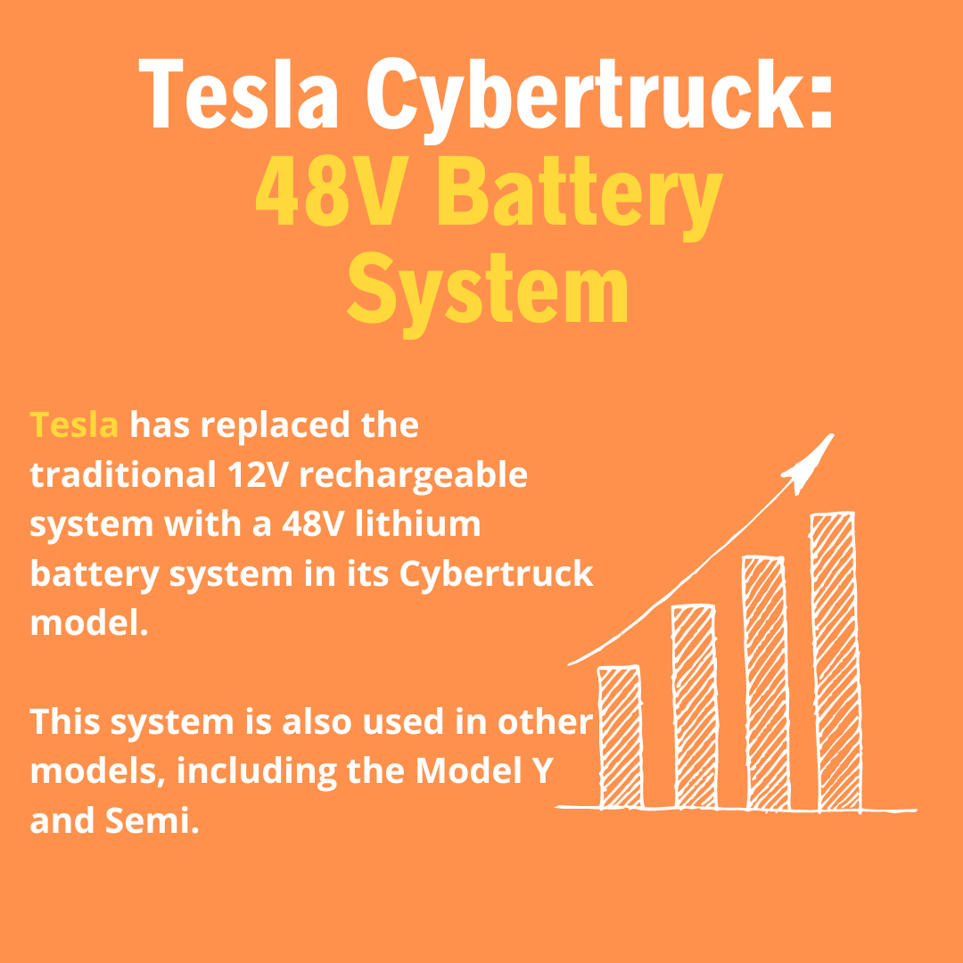 Tesla Cybertruck : système de batterie 48V