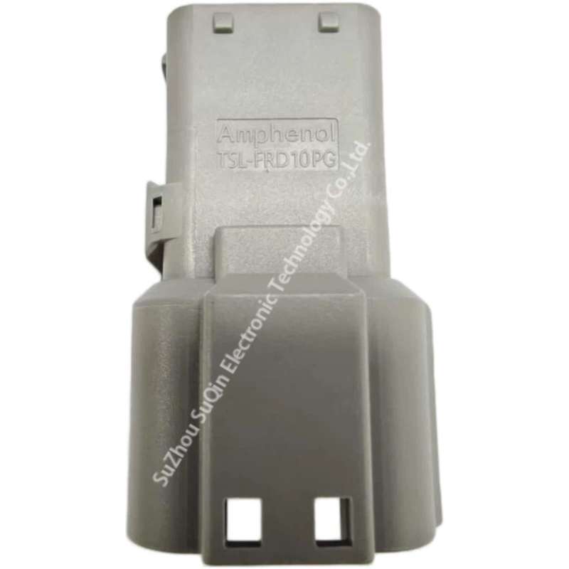 Close-up view of the factory molded brand and series marking zone on the TSL-FRD10PG gray nylon housing surface.