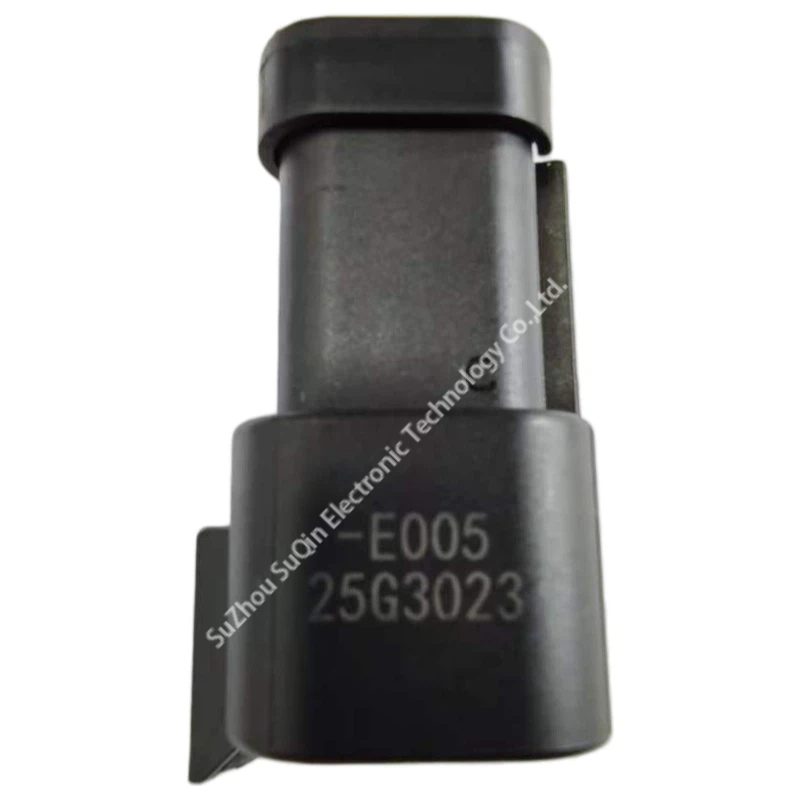 Rear view highlighting the E005 end cap protecting the wire seal.