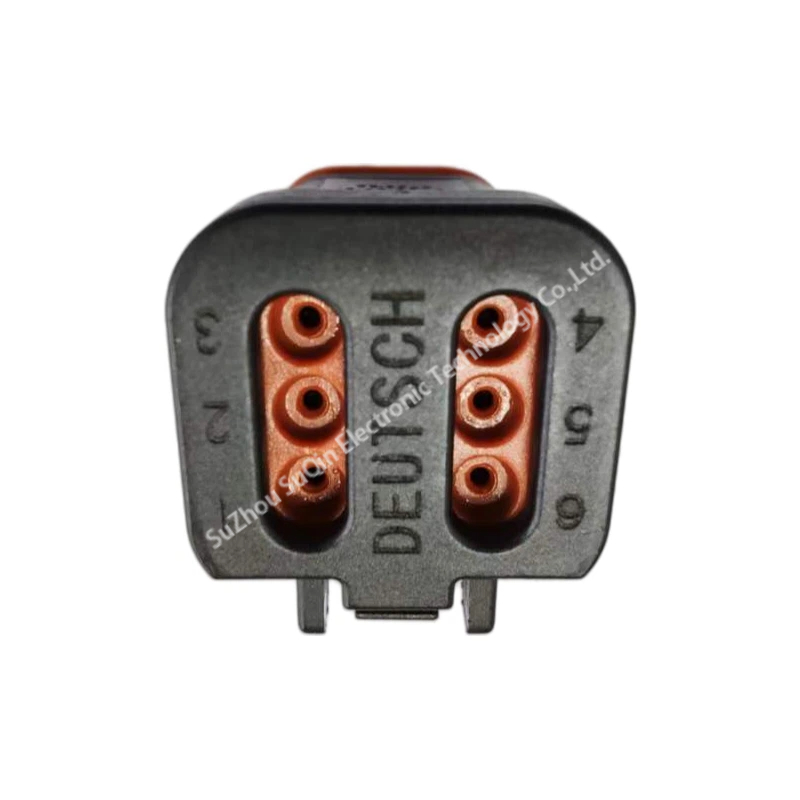 Side profile of the DT06-6S-EP06 showing the robust integrated locking latch.