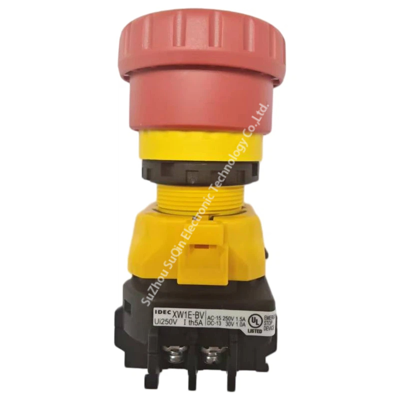 IDEC XW1E-BV404M-R Emergency Stop Switch | 4PST-NC 22mm E-Stop Pull/Twist Reset