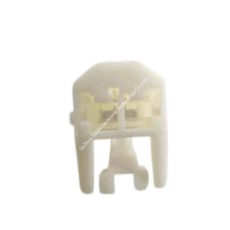 Frontal view of the mating face of the KET MG651026 housing showing the two polarized terminal insertion cavities designed for 0.090 inch tab widths.