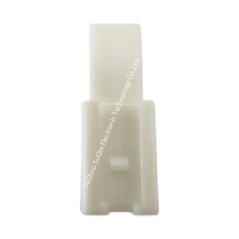 Multi-angle group presentation of four white HK261-02010 auto connector housings showing the front mating faces and rear terminal ports.