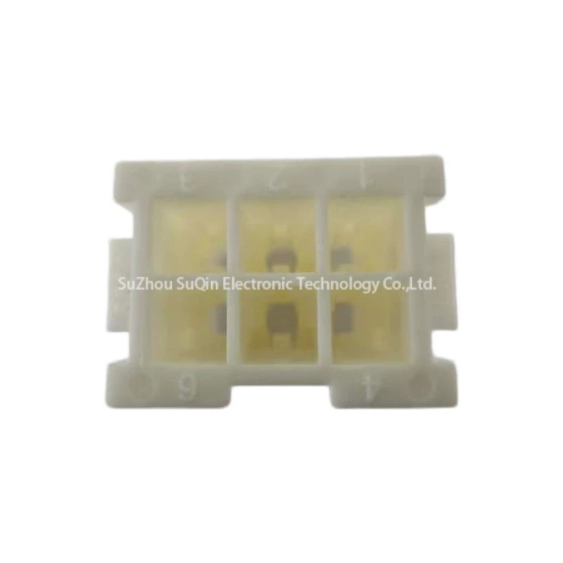 Direct rear view of the wire-entry side of the Molex 0039012066 housing showing position identification numbers molded above the terminal ports.
