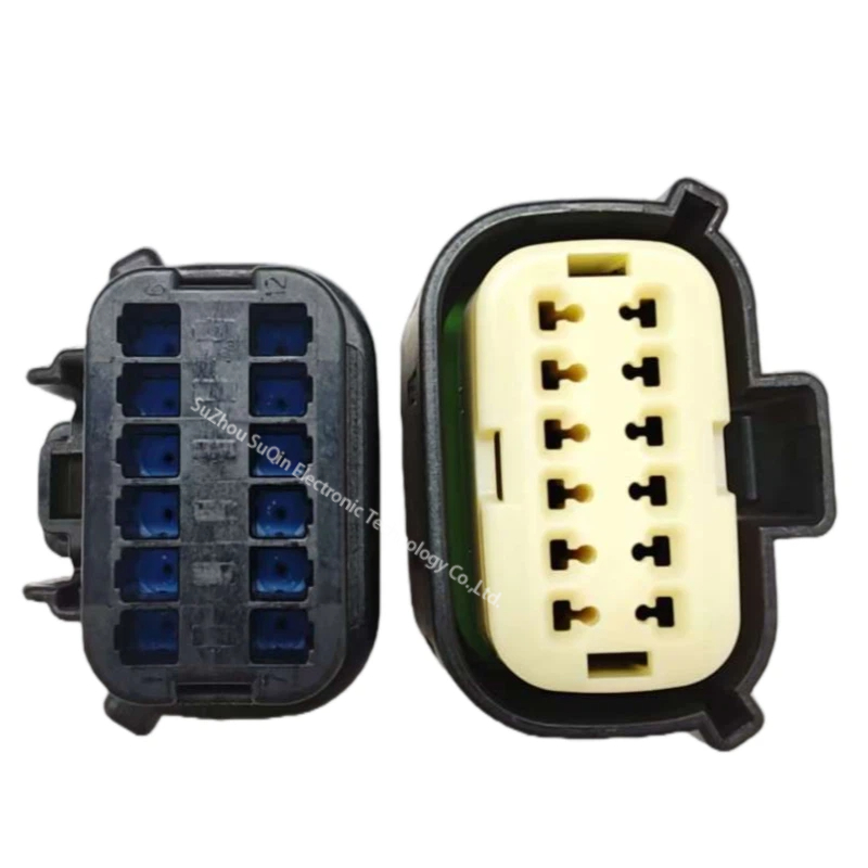 Connecteur femelle étanche MX150 Molex 0334721201 | 12 circuits, clé A, noir