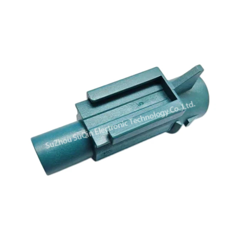 Opposite side view of Rosenberger 59z176-c01-z FAKRA straight plastic housing highlighting the engraved part number tracking.