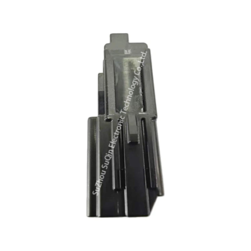 Side profile view of Sumitomo 6099-0610 black connector housing showing outer locking latch and alignment ribs.