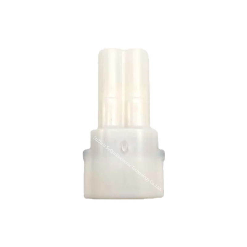 Front view of Sumitomo 6187-2171 MT Sealed Series 2-way male connector housing in natural color.