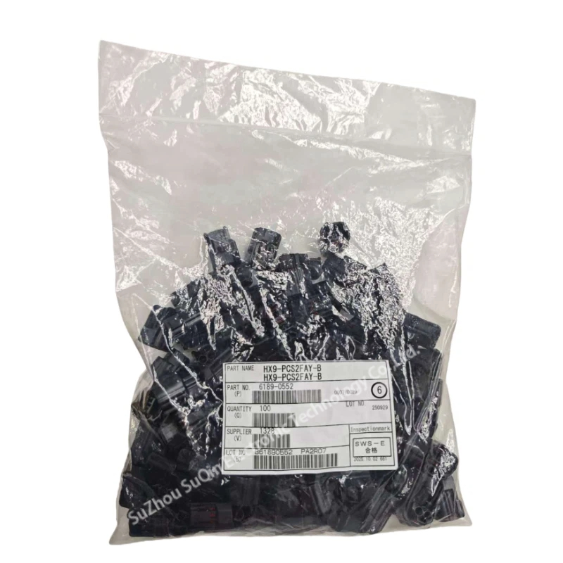 Industrial bulk packaging for Sumitomo 6189-0552 connectors with technical labels.