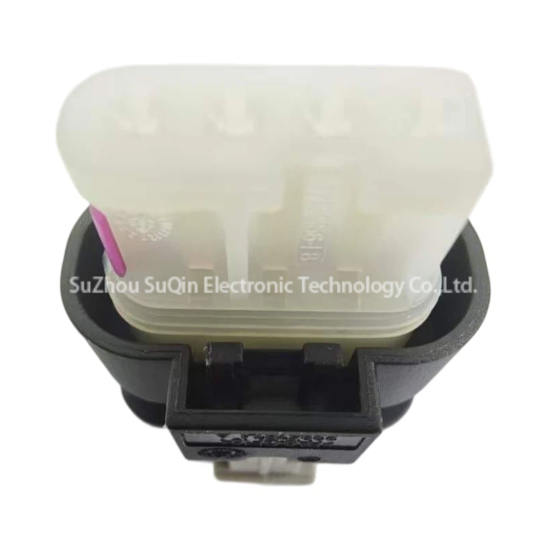 Top flat profile view highlighting the high-definition laser-printed part number 2-1718645-1 and batch codes over the sleek black outer housing.