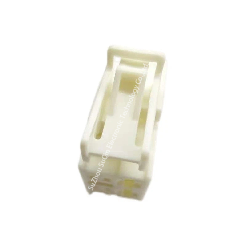 Top isometric view of TE Connectivity 2-2141047-5 connector housing showcasing the robust integrated mechanical locking latch.