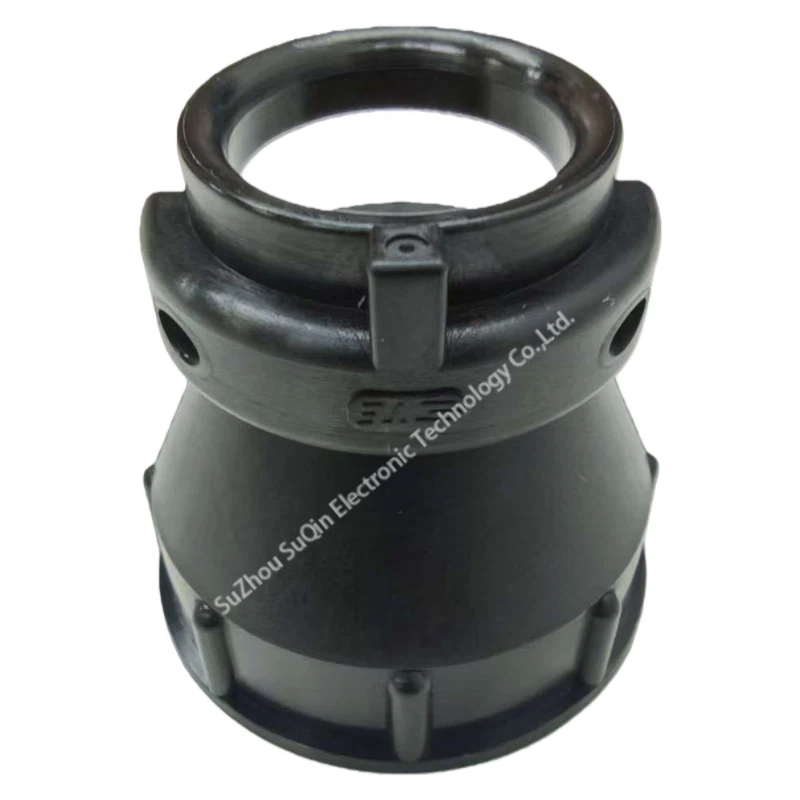Hauptkörper aus schwarzem Thermoplast der CPC-Kabelklemme 206138-8 mit 1 3/8-18 UNEF-Gewinde.