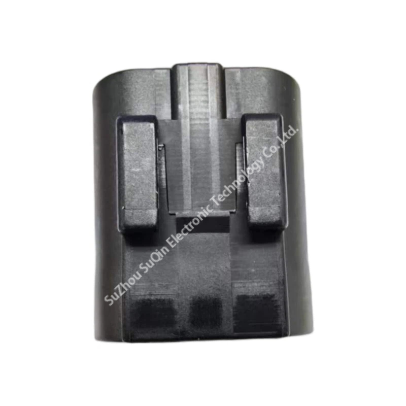 Flat side profile view of the rugged PBT thermoplastic housing design of the TE 2822346-1 6-position connector.