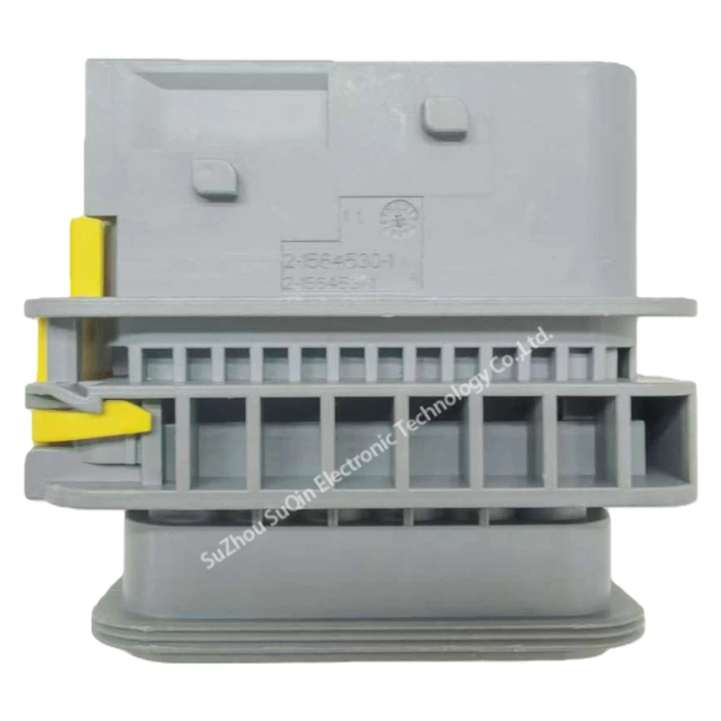 TE 2-1564530-1 HDSCS 15-Position Male Housing | Mixed Tab, Key B, Gray