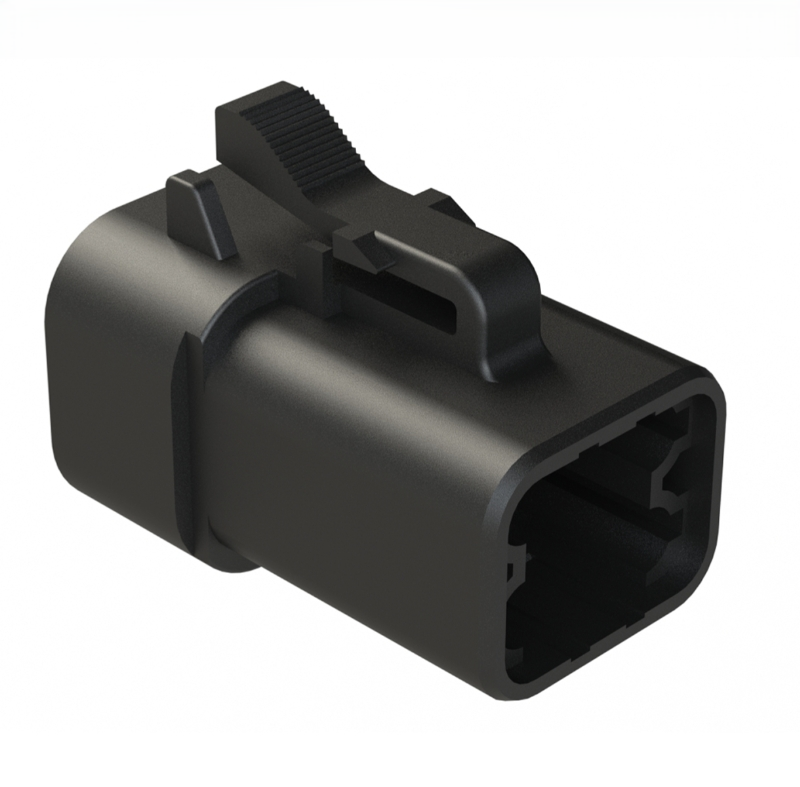 ATP06-4S-BLK Connectors 4-Way Plug,Female Amphenol