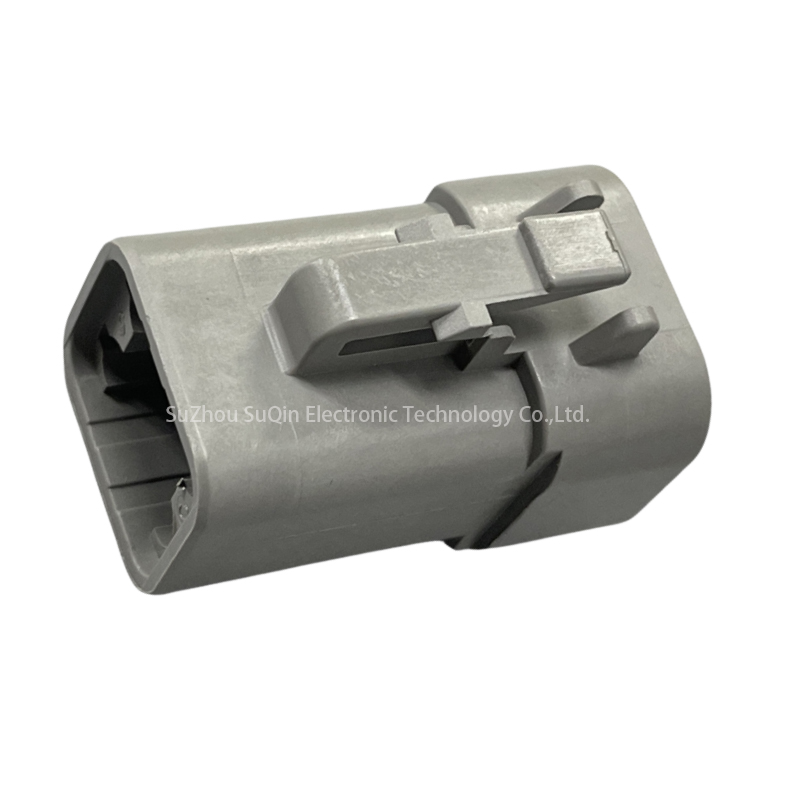 DTP06-4S: Conectores rectangulares de 4 posiciones en gris