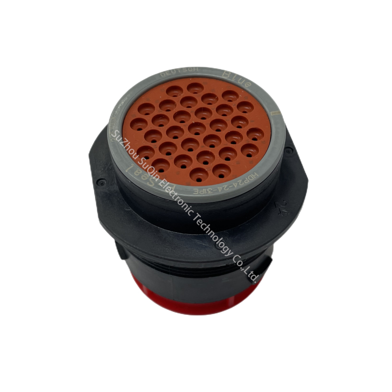 Componentes eléctricos HDP24-24-31PE Caja a Cable Negra para Conectores de Terminales Macho