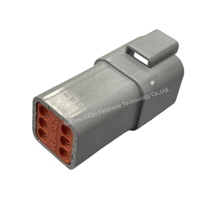 Receptáculo de Terminales Macho Grises de 6 Vías DT04-6P